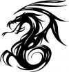black tribal dragon tattoo